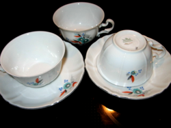 Victoria Czechoslovakia art deco antik teás csésze szett pár