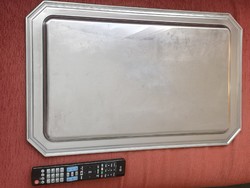 Large 60 x 37 cm stainless steel tray, metal tray
