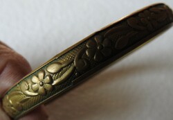 Antique copper flower pattern bracelet