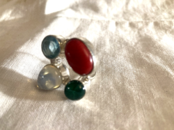 925 jelzett féldrágaköves gyűrű