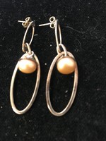New! Silver jewellery. 925 Marked. Special style, individually made earrings with cultured pearls.