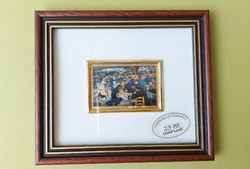 Miniature mural printed on gilt plate - renoir: le moulin de la galette