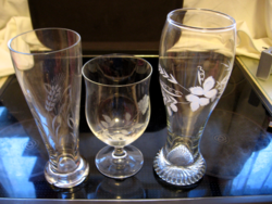 3 pieces of fancy beer glasses