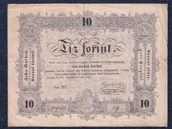 Szabadságharc (1848-1849) Kossuth bankó 10 Forint 1848 lefelé hajlított levelek (id62799)