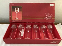 French modern lead crystal glass set in box
