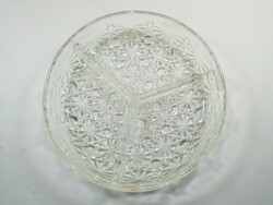 Retro old glass serving bowl - candy bowl - 18.7 cm diameter - approx. From the 1970s