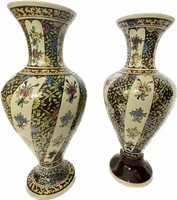 A rare pair of large Fischer Károly Tata ceramic vases