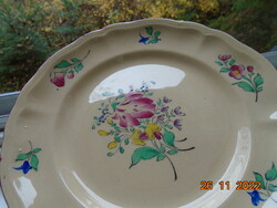 Keller&Guerin Luneville ALT STRASBURG kézzel festett virágmintás francia fajansz tányér