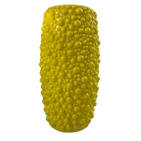 Retro yellow plastic bubble vase from the 1970s