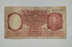 Argentína, 1960, 10 Peso bankjegy