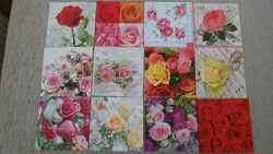 12 napkin roses