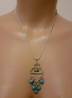 Showy silver plated? Necklace with handmade pendant