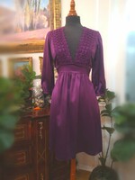 Steps xs, size 34-36-38 eggplant color satin casual wedding party dress
