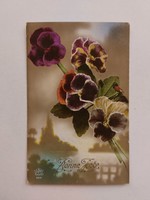 Old floral postcard postcard pansy