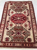Antique Old Dagestan Caucasian Kazakh Hand-Knotted Hand-Knotted Wool Rug for Carpet
