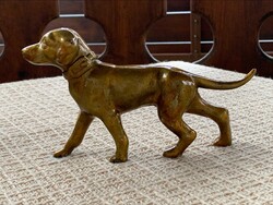 Antique bronze metal labrador dog