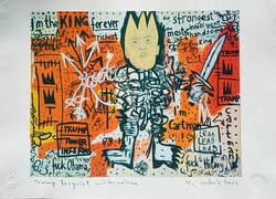 DrMáriás - Trumpt Basquiat műtermében 24 x 31 computer print, merített papír