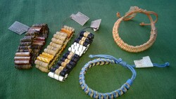 Unisex handmade braided, bamboo, textile bracelets