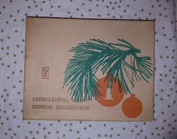 Retro Szaloncukros papir doboz 1987 Budapest csokoládégyár