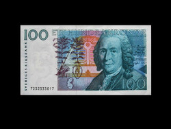 Aunc - 100 kronor - Sweden - 1992 (with the image of the scientist Carl von Linné) read!