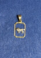 Gold Aries horoscope pendant