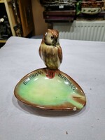 Ceramic owl ashtray