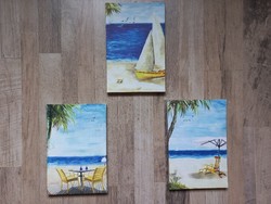 Beach - stretched canvas prints