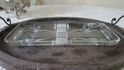 Old, polished crystal tray
