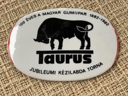100 éves a magyar gumiipar 1882-1982 / Jubileumi Kézilabda Torna -Hollóházi plakett