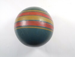 Retro toy rubber ball - colorful striped approx. From the 1960s