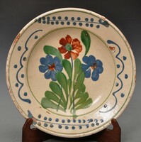 Régi cseréptányér, erdély Torda ( Turda ), 20.5cm, jelzett.