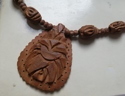 Exotic sandalwood fruit necklace handmade jewelry
