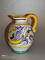 Deruta raffaellesco ceramic oil or vinegar spout with dragon pattern