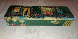 Retro karácsonyi fém doboz - Sopiane cigarettás coboz 1995-ből