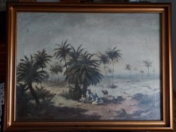 Signed antique painting in a new frame - 346