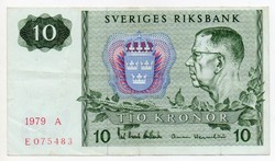 Svédország 10 svéd Korona, 1979