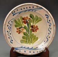 Old earthenware plate, Transylvanian turda (turda), 20.5 cm, marked.3.