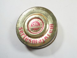 Retro canned food can - pork liver cream - Debrecen cannery - 1970s