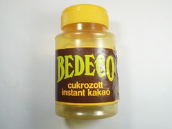 Retro Bedeco kakaó kakaópor műanyag flakon -1980-as évekből, Bakony Mgtsz. Zirc Délker