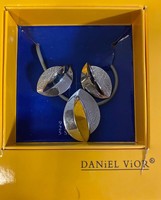 Daniel Vior Barcelona kézműves Anciteri II 925 ezüst medál (nyaklánc) és fülbevaló szett