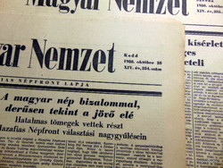 1958 October 28 / Hungarian nation / for birthday :-) newspaper!? No.: 24429