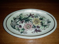 Zsolnay Exclusiv porcelain procelán kínáló tányér, kézzel festett