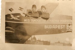 8,5x5,5 cm Rákosi korszak, propaganda Mi is támogatjuk a magyar Dolgozók(at)