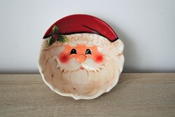 Christmas ceramic Santa offering bowl