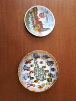 Two decorative porcelain wall plates