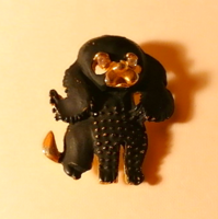 Cute black dog brooch 76.