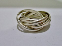 Gyönyörű 7 soros kézműves  ezüstgyűrű