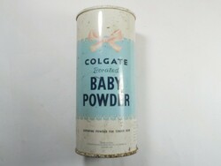 Old retro Colgate borated baby powder metal box metal box baby powder - approx. From the 1970s