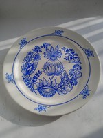 Gyönyörű kék mintás gránit tányér