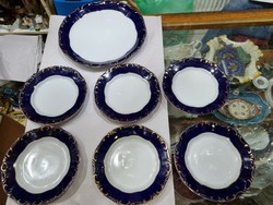 Zsolnay porcelain cake set